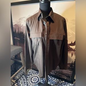 Brown Button Pockets